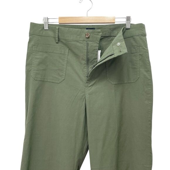NWT J. Crew Lizzie Wide Leg Pants Size 34 (18) Pine Green High Rise Patch Pocket - Picture 6 of 12